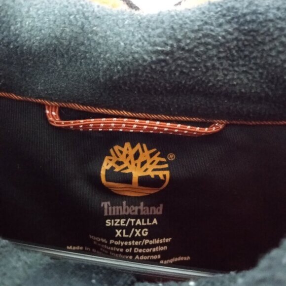 TIMERBLAND burnt Orange pullover fleece style sweater jacket mens XL - b2 - Picture 4 of 4